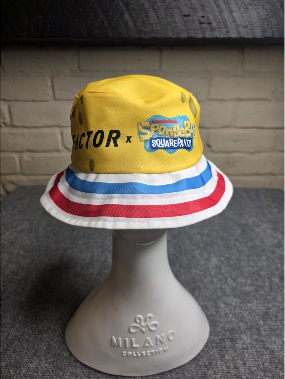 Mighty Jaxx XXRAY x Factor SpongeBob SquarePants Yellow Bucket Hat NWOT Rare